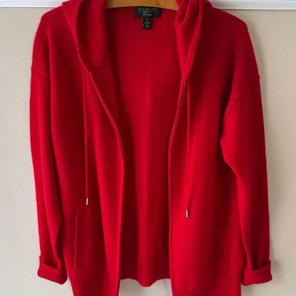Charter Club Luxury Red Cashmere Sweater - Picture 10 of 11